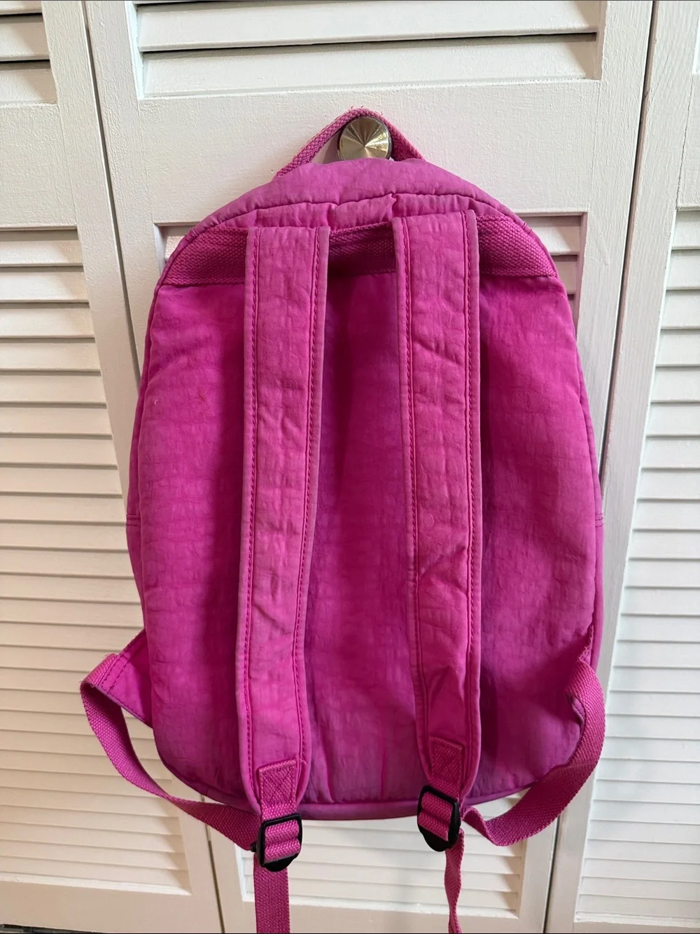 Kipling Bright Pink Kids Backpack with Monkey Charm
